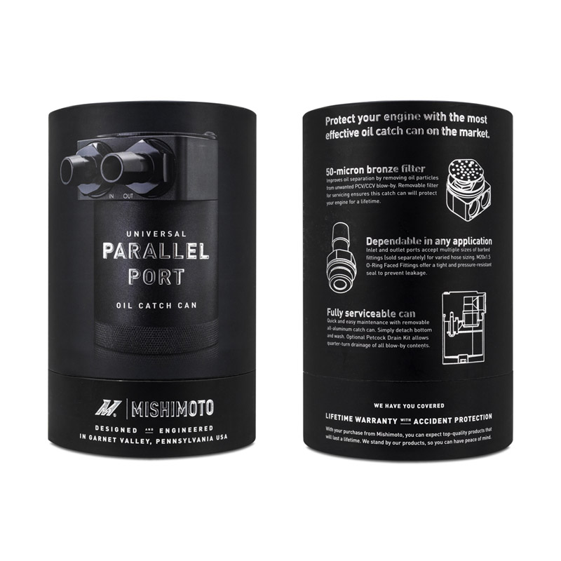 Mishimoto | Universal Baffled Oil Catch Can, Parallel Port