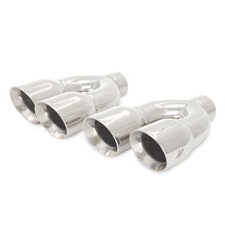 Mishimoto | Mishimoto Dual-Y Exhaust Tips, 2.5in Inlet, 3.5in Outlet