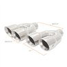 Mishimoto | Mishimoto Dual-Y Exhaust Tips, 2.5in Inlet, 3.5in Outlet