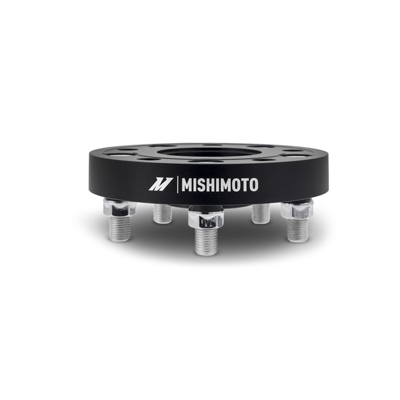 Mishimoto | Wheel Spacers, 5x120, 64.1mm Center Bore, M14 X 1.5, 50mm Thick, Black - Acura / Honda / Tesla 2005-2025