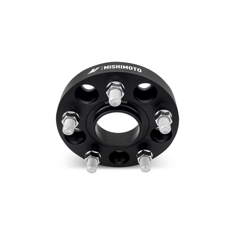 Mishimoto | Wheel Spacers, 5x120, 64.1mm Center Bore, M14 X 1.5, 50mm Thick, Black - Acura / Honda / Tesla 2005-2025