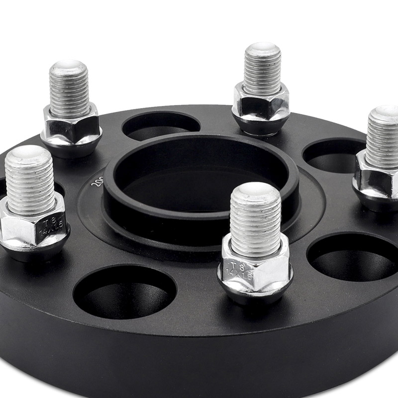 Mishimoto | Wheel Spacers, 5x120, 64.1mm Center Bore, M14 X 1.5, 50mm Thick, Black - Acura / Honda / Tesla 2005-2025