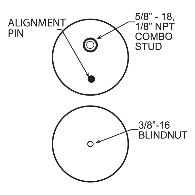 Firestone Ride-Rite | Ride-Rite Replacement Bellows - 268C 5/8CF1/2PIN BN