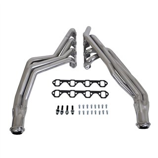 BBK Performance | 1-5/8 LONG TUBE HEADERS (Polished Silver Ceramic) - Mustang 4.9L 1979-1993
