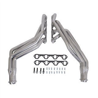 BBK Performance | 1-5/8 LONG TUBE HEADERS (Polished Silver Ceramic) - Mustang 4.9L 1994-1995