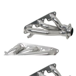 BBK Performance | 1-5/8 SHORTY HEADERS (POLISHED SILVER CERAMIC) - Mustang 3.8L / 3.9L 1999-2004