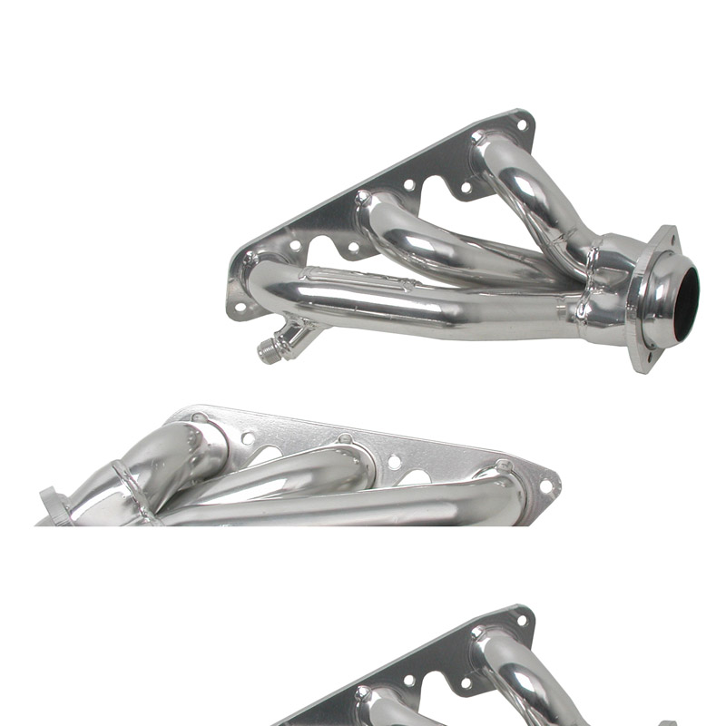 BBK Performance | 1-5/8 SHORTY HEADERS (POLISHED SILVER CERAMIC) - Mustang 3.8L / 3.9L 1999-2004