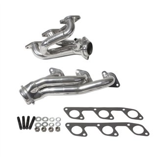 BBK Performance | 1-5/8 SHORTY EXHAUST HEADERS (POLISHED SILVER CERAMIC) - Mustang 4.0L 2005-2010