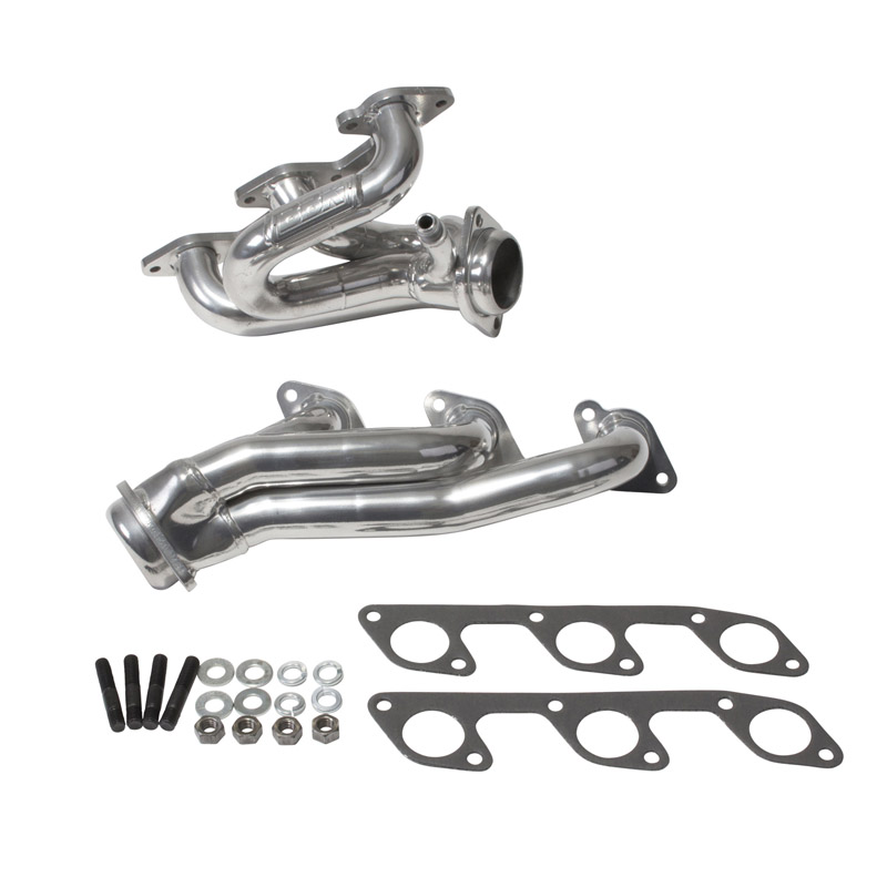 BBK Performance | 1-5/8 SHORTY EXHAUST HEADERS (POLISHED SILVER CERAMIC) - Mustang 4.0L 2005-2010