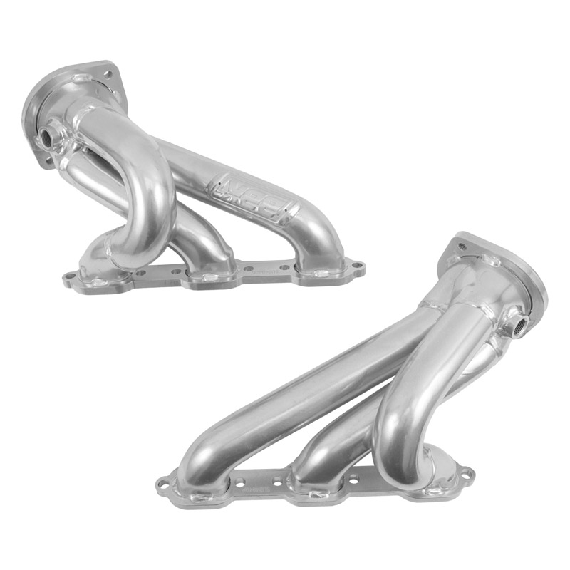 BBK Performance | SHORTY EXHAUST HEADERS (POLISHED SILVER CERAMIC) - 300 / Challenger / Charger / Magnum 3.5L 2005-2010