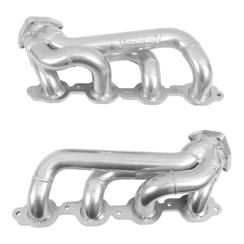 BBK Performance | 1-3/4” SHORTY Headers (POLISHED SILVER CERAMIC) - Chevrolet / GMC 5.3L / 6.2L 2019-2024