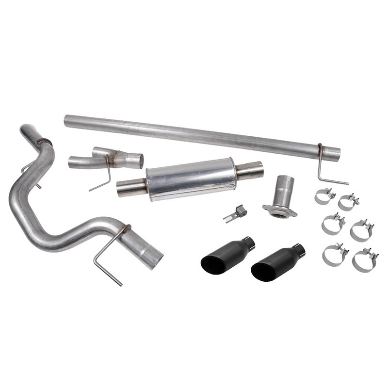 Roush | Performance Cat-Back Exhaust, Side Exit, Black Tips - F-150 5.0L 2021-2025 (141in to 163in WB)