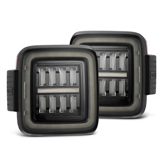 AlphaRex | Prismatic LED Taillights Jet Black - Wrangler (JL) 2018-2024