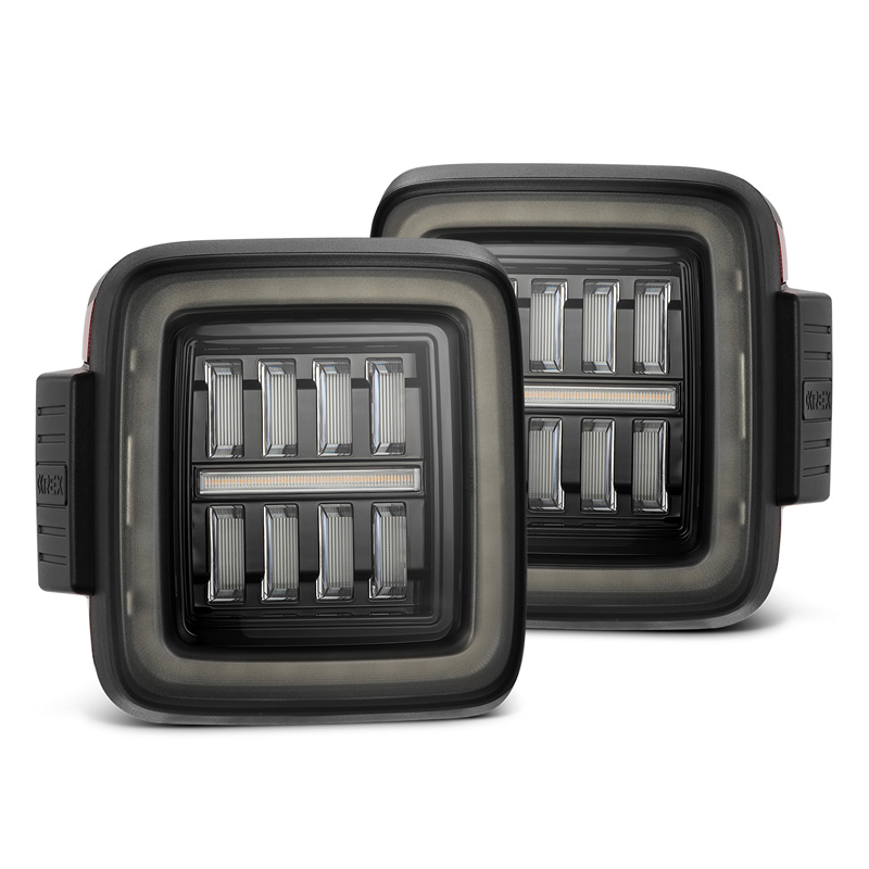 AlphaRex | Prismatic LED Taillights Jet Black - Wrangler (JL) 2018-2024