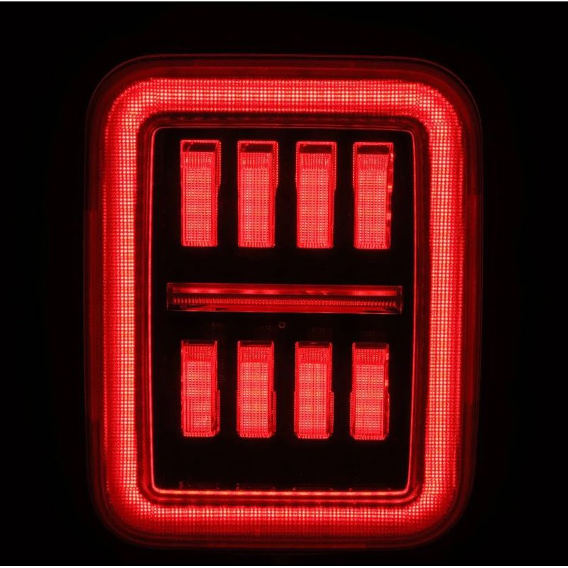 AlphaRex | Prismatic LED Taillights Black Red - Gladiator 3.0L / 3.6L 2020-2024