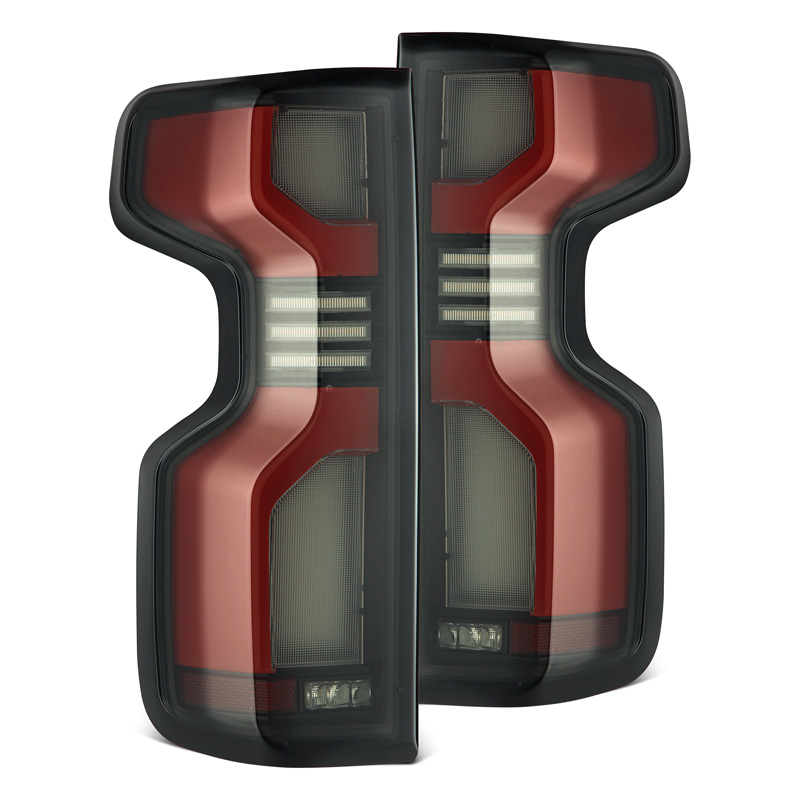 AlphaRex | LED Taillights Black Red - Silverado 1500 / 2500 HD / 3500 HD 2019-2024
