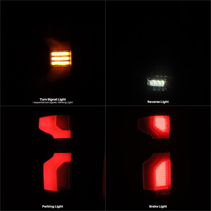 AlphaRex | LED Taillights Black Red - Silverado 1500 / 2500 HD / 3500 HD 2019-2024