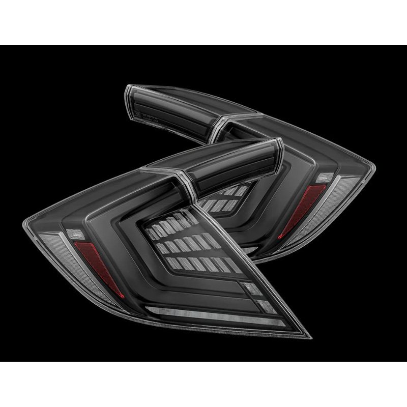 AlphaRex | Prismatic LED Taillights Black Red - Civic 1.5T / 2.0L 2016-2021