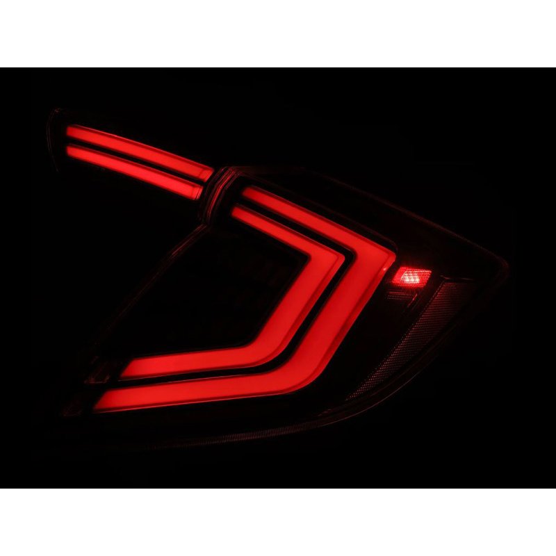 AlphaRex | Prismatic LED Taillights Black Red - Civic 1.5T / 2.0L 2016-2021