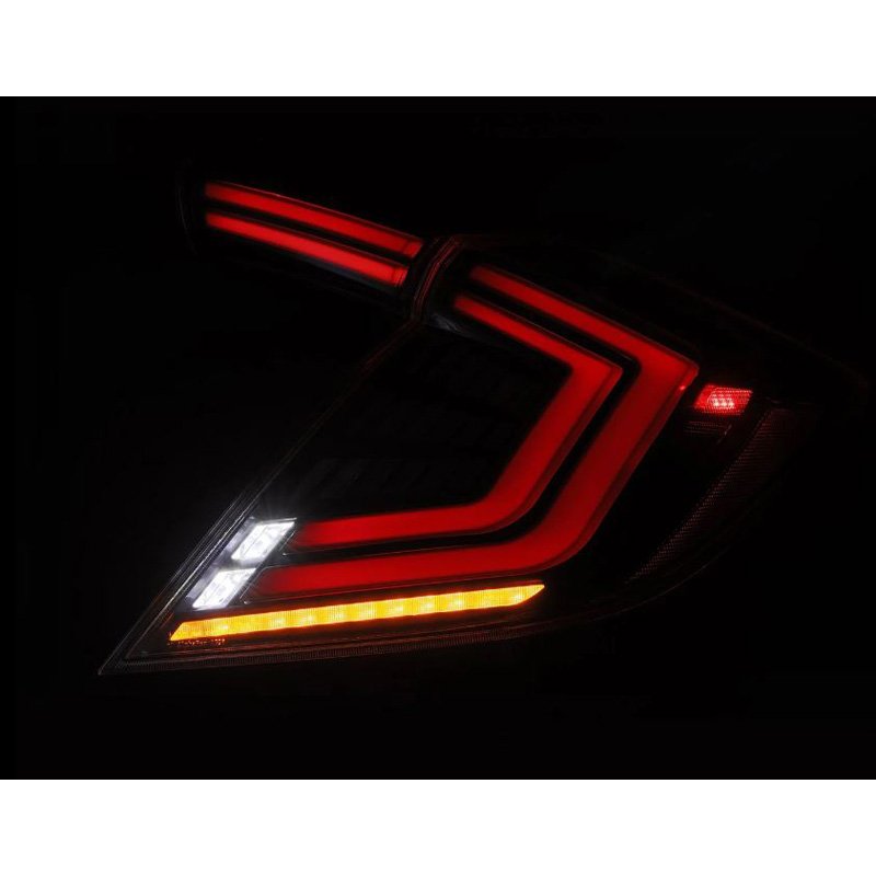 AlphaRex | Prismatic LED Taillights Black - Civic 1.5T / 2.0L 2016-2021
