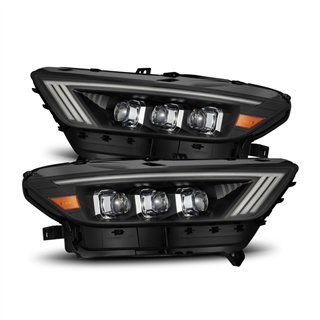 AlphaRex | LED Projector Headlights in Black - Mustang / Shelby GT350 2015-2020