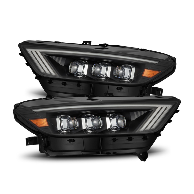 AlphaRex | LED Projector Headlights in Black - Mustang / Shelby GT350 2015-2020