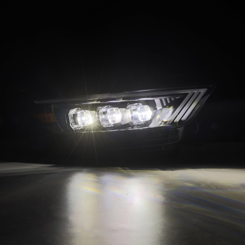 AlphaRex | LED Projector Headlights in Black - Mustang / Shelby GT350 2015-2020