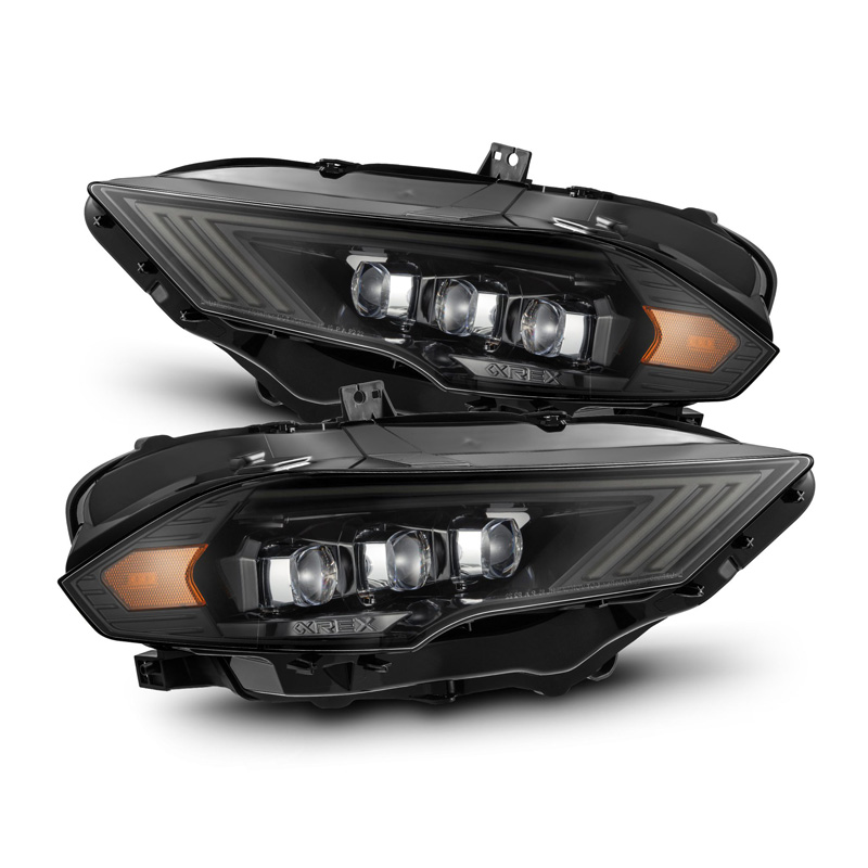 AlphaRex | Projector Headlights Alpha-Black - Mustang 2.3T / 5.0L / 5.2L 2018-2023