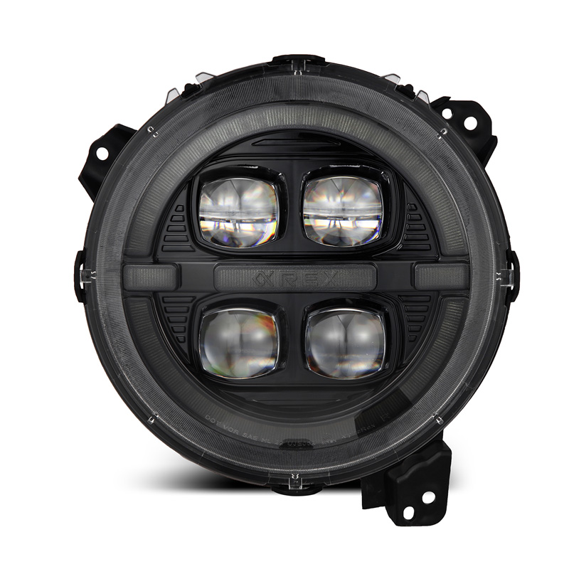 AlphaRex | Projector Headlights Alpha-Black - Gladiator / Wrangler (JK) / Wrangler (JL) 2018-2024