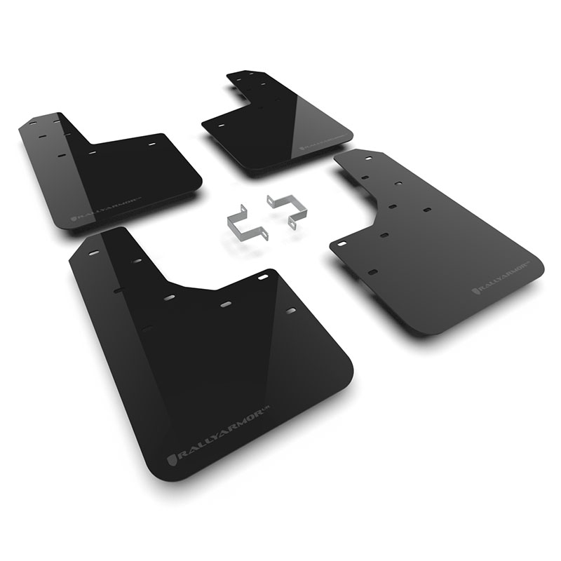 RallyArmor | Black UR Mud Flap Grey Logo - Ranger Raptor 2024-2025