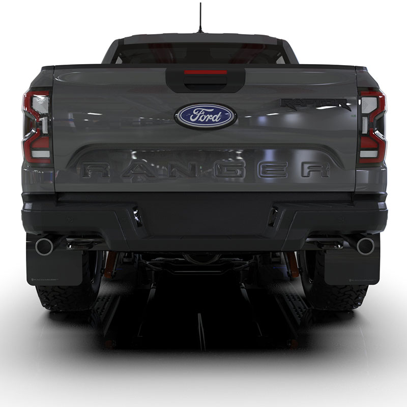 RallyArmor | Black UR Mud Flap Grey Logo - Ranger Raptor 2024-2025