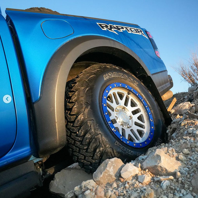RallyArmor | Black UR Mud Flap Metallic Black Logo - Ranger Raptor 2024-2025