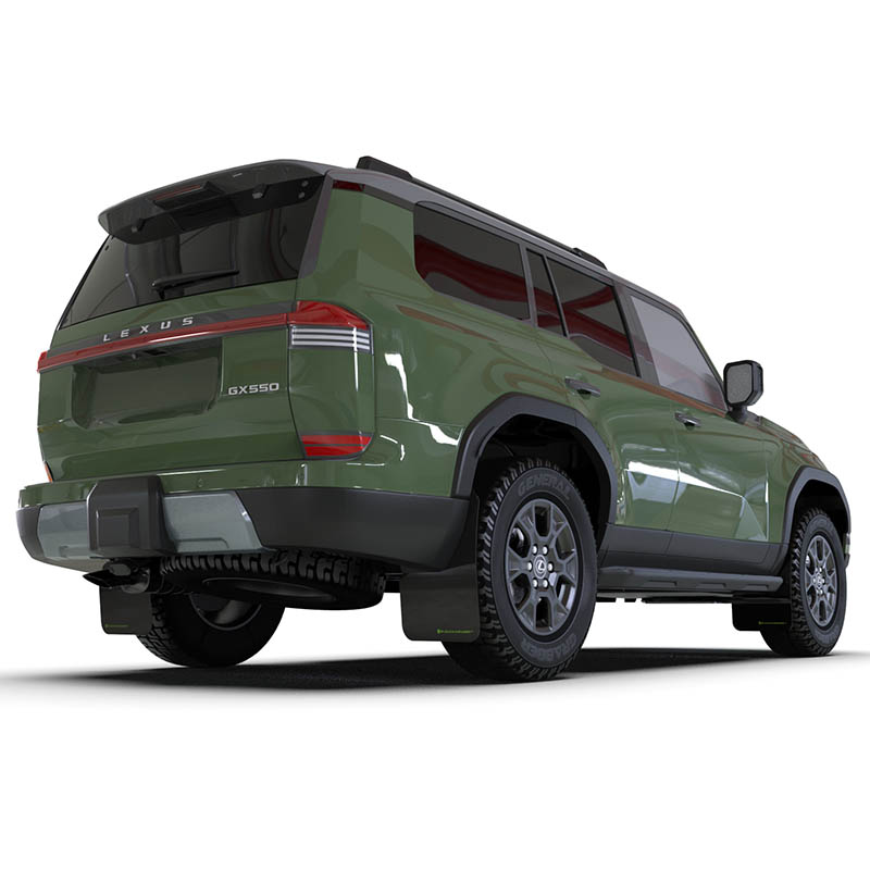 RallyArmor | Black UR Mud Flap Dark Green Logo - GX550 Overtrail 2024-2025