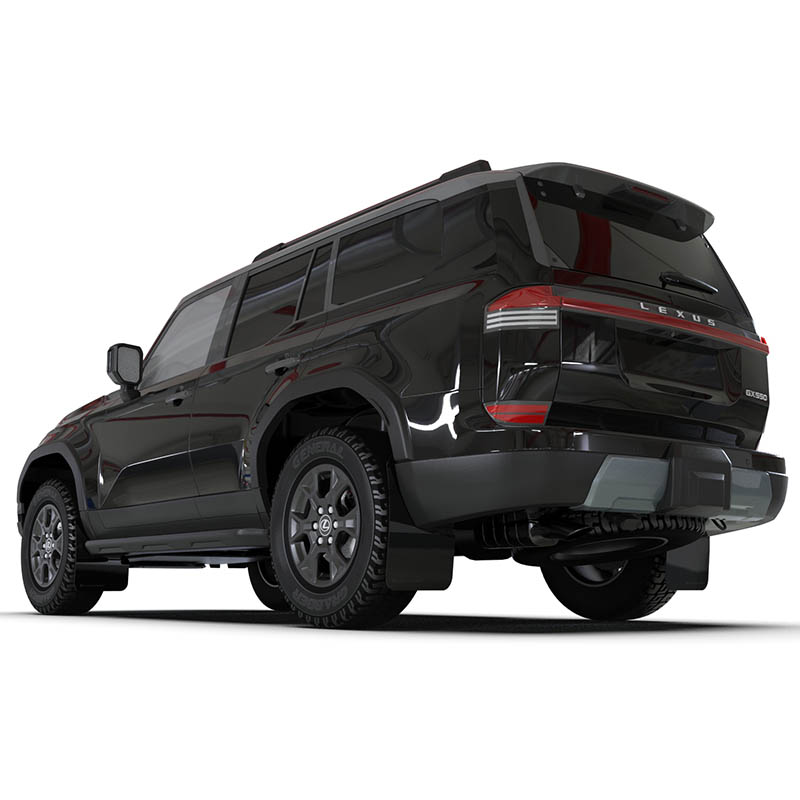 RallyArmor | Black UR Mud Flap Metallic Black Logo - GX550 Overtrail 2024-2025
