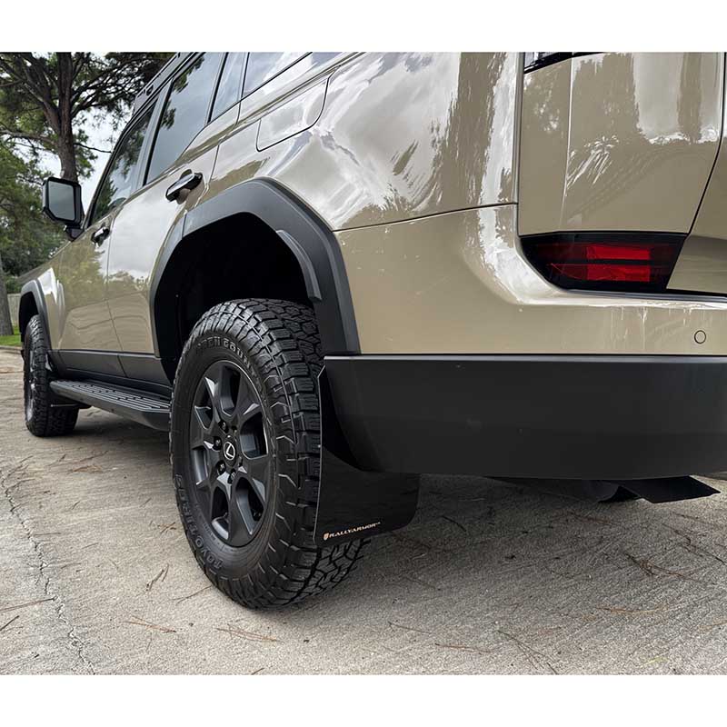 RallyArmor | Black UR Mud Flap Metallic Black Logo - GX550 Overtrail 2024-2025