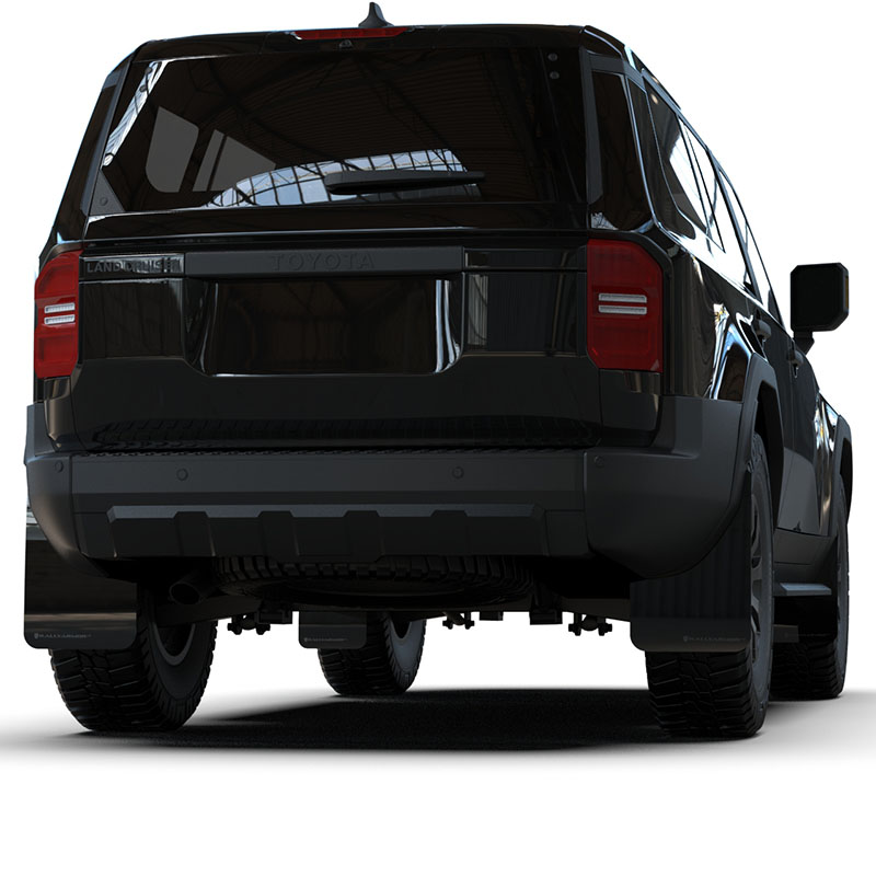 RallyArmor | Black UR Mud Flap Metallic Black Logo - Land Cruiser 2024-2025