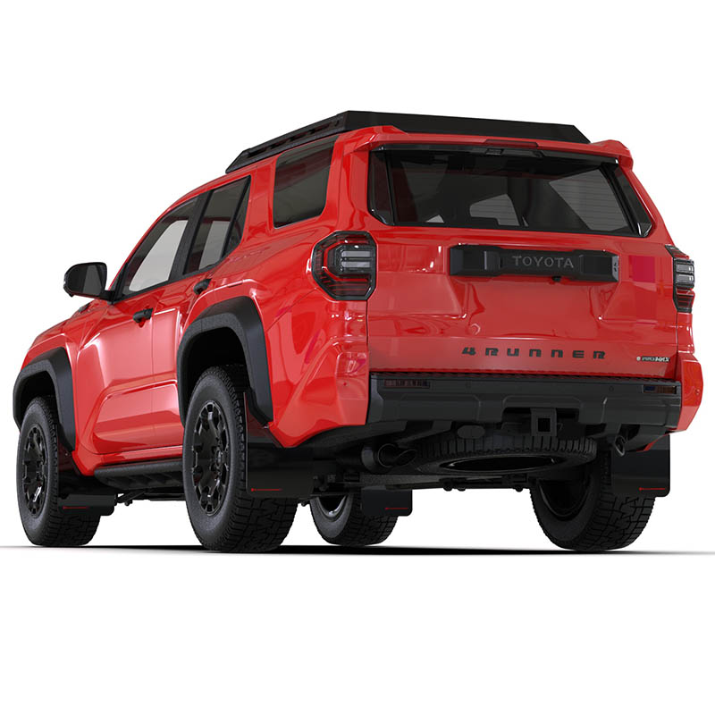 RallyArmor | Black UR Mud Flap Red Logo - 4Runner TRD Off-Road / Trailhunter 2025