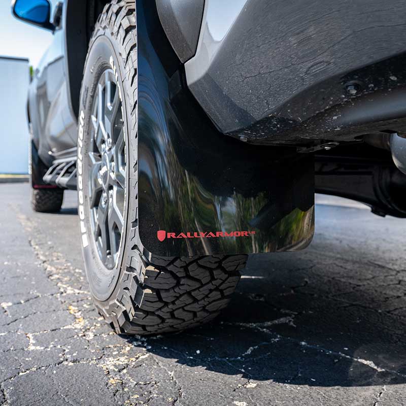 RallyArmor | Black UR Mud Flap Red Logo - 4Runner TRD Off-Road / Trailhunter 2025