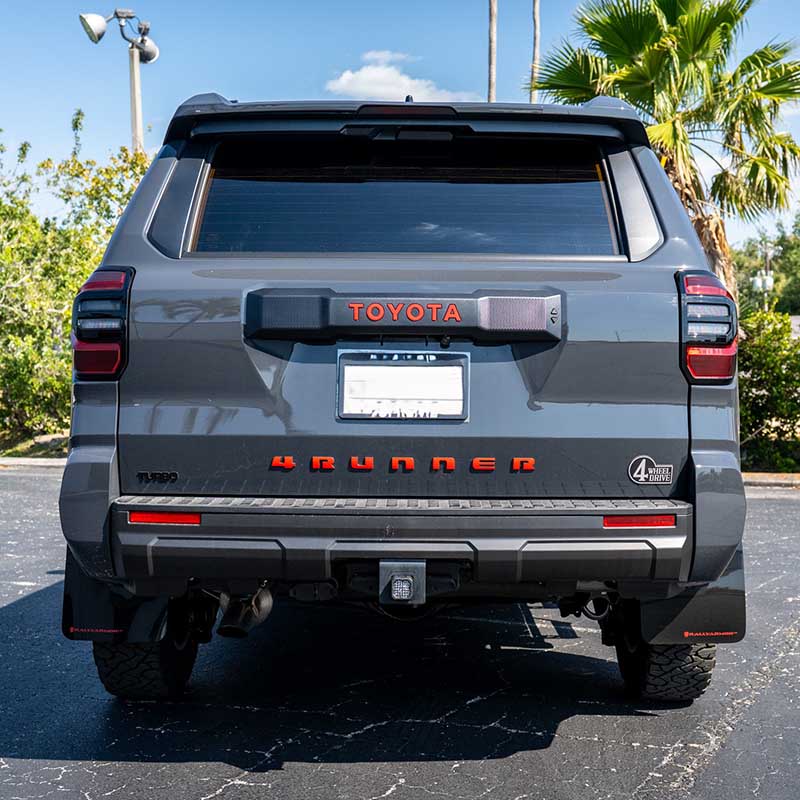 RallyArmor | Black UR Mud Flap Red Logo - 4Runner TRD Off-Road / Trailhunter 2025