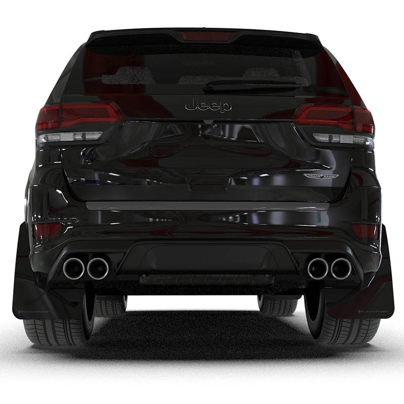 RallyArmor | Black UR Mud Flap Metallic Black Logo - Grand Cherokee SRT Trackhawk 2018-2021