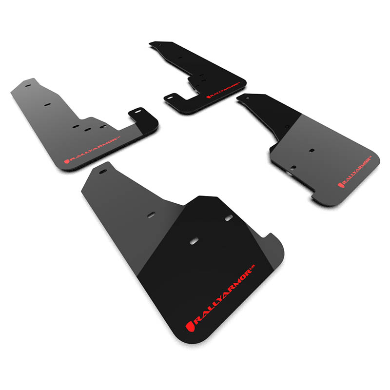 RallyArmor | Black UR Mud Flap Red Logo - Grand Cherokee SRT Trackhawk 2018-2021