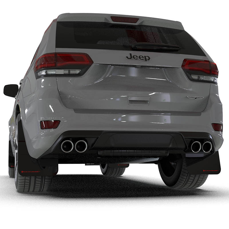 RallyArmor | Black UR Mud Flap Red Logo - Grand Cherokee SRT Trackhawk 2018-2021