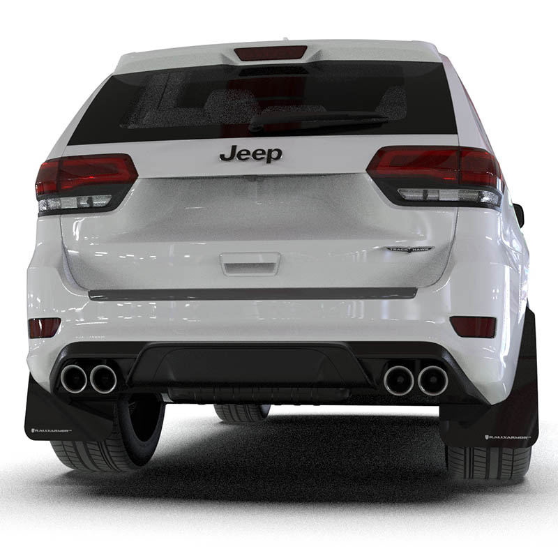 RallyArmor | Black UR Mud Flap White Logo - Grand Cherokee SRT Trackhawk 2018-2021