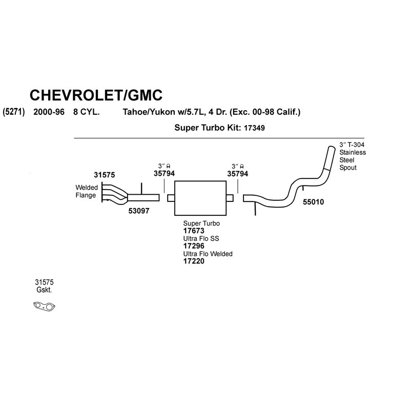 Dynomax | DynoMax Ultra-Flo Welded Muffler - Silverado 1500 / Silverado 1500 Classic / Sierra 1500 / Sierra 1500 Classic 2005-20