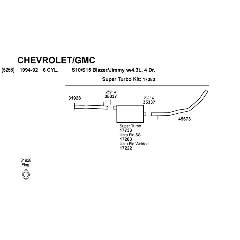 Dynomax | DynoMax Ultra-Flo Welded Muffler - Mustang / Wrangler (JK) 3.8L / 3.6L 1994-2018
