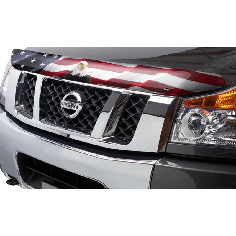 Husky Liners | Eagle American Flag Bug Shield Hood Protector - Frontier / Pathfinder 2005-2021
