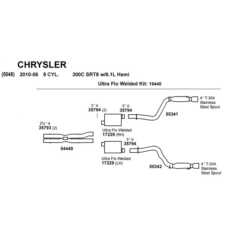 Dynomax | DynoMax Ultra-Flo Welded Muffler - 300 / Challenger 2008-2014