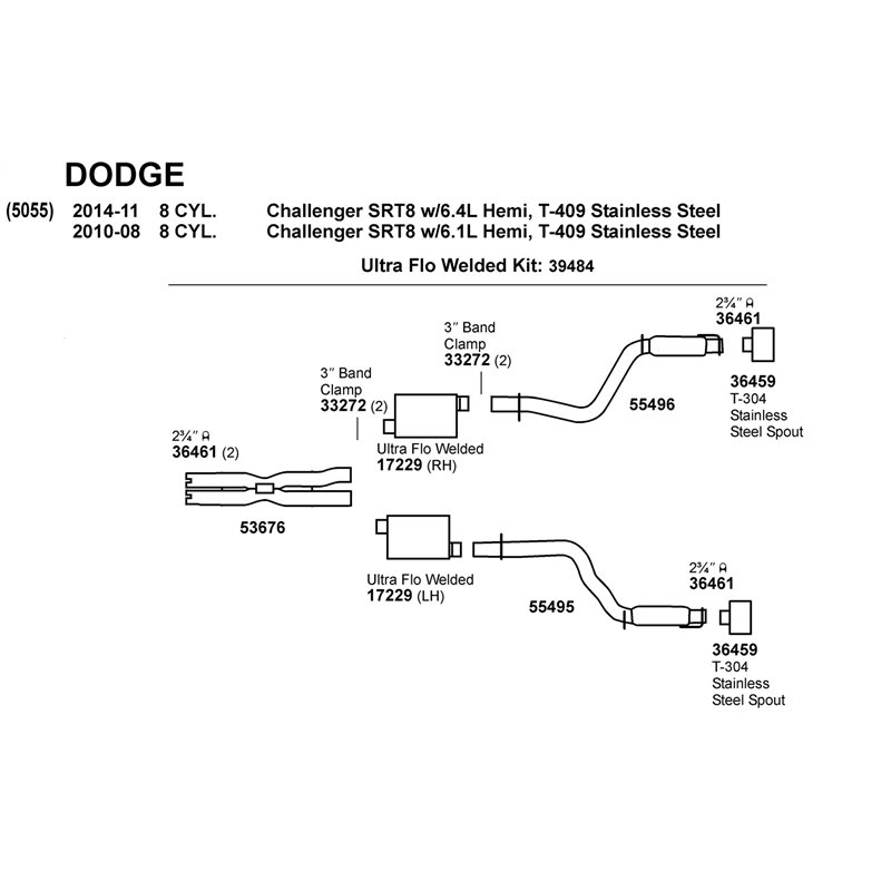 Dynomax | DynoMax Ultra-Flo Welded Muffler - 300 / Challenger 2008-2014