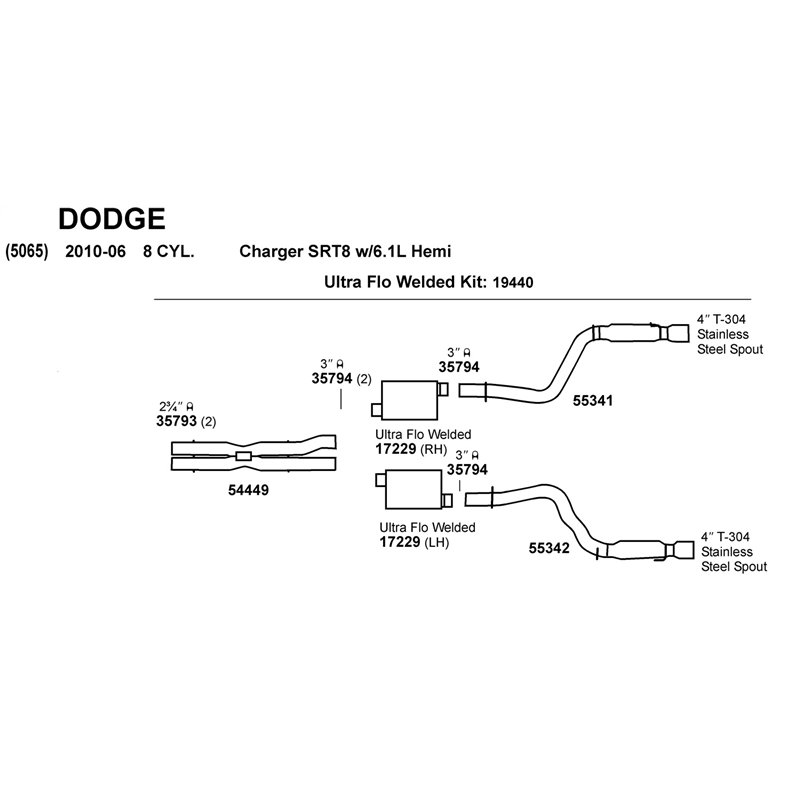 Dynomax | DynoMax Ultra-Flo Welded Muffler - 300 / Challenger 2008-2014
