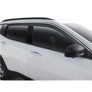 Husky Liners | Low Profile Ventvisor Deflector Smoke with Chrome Trim Outside Mount 4 pc. - Maxima 3.5L 2009-2014